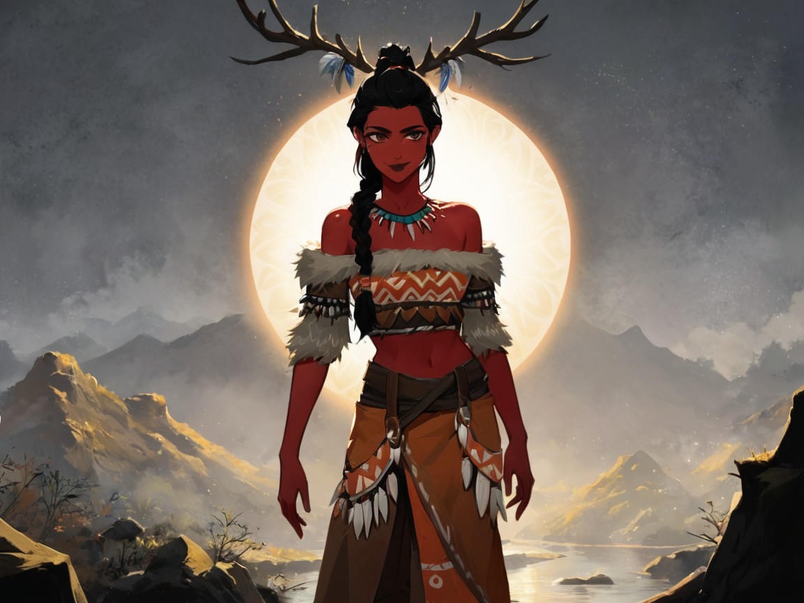 Strong Woman, 18+, Animals In Background Latina AI Porn