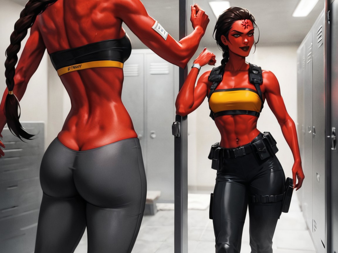 High Brightness Effect, Rounded Hips, Locker Room Location 拉丁AI成人