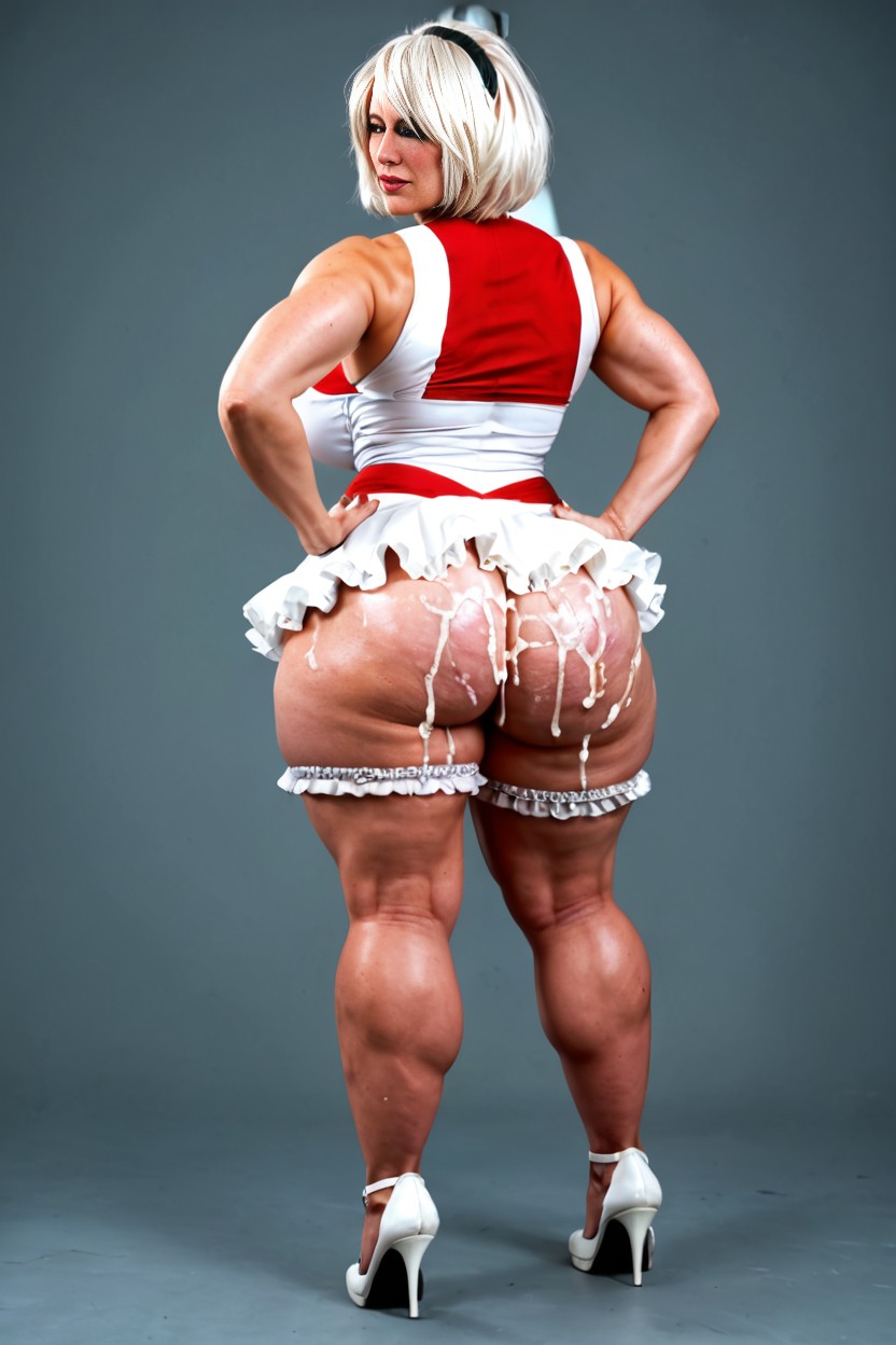 Rear View, Freckles Face, Looking At Viewer AI Porn