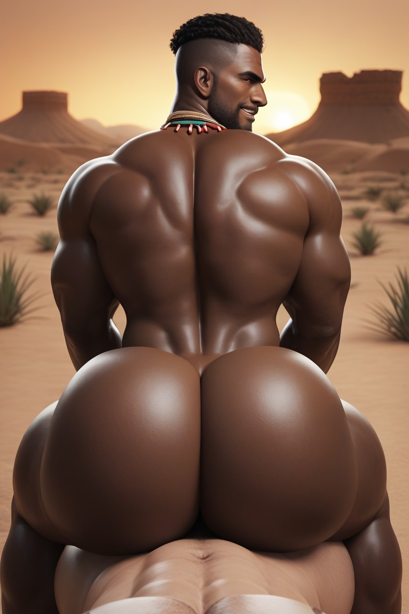 Others Watching, Mirando Al Espectador, Large Muscular Bottom Porno gay IA