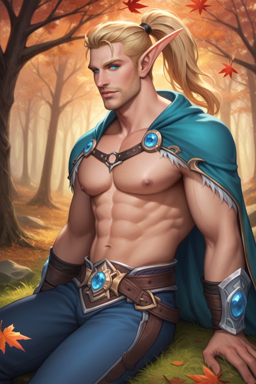 High Elf Male From World Of Warcraft, Male Only, Looking At Viewer AI Gay Porn