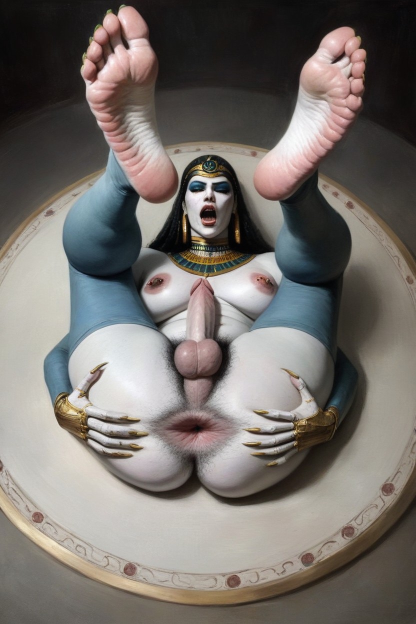 Spreading Ass, Jeans, Scary Shemale AI Porn
