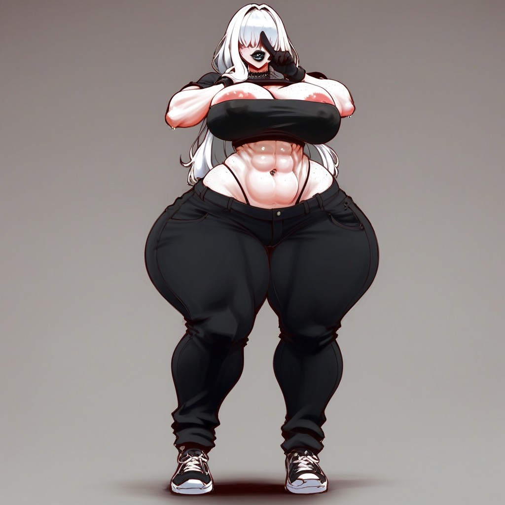 Fucked By Monster, Black Eyeliner, Octane Rendering AI Porn