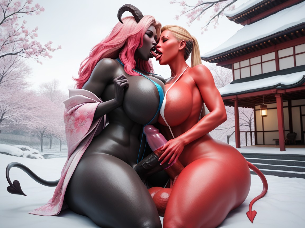 Laying, Red Skin, Wearing Condom AI Porn