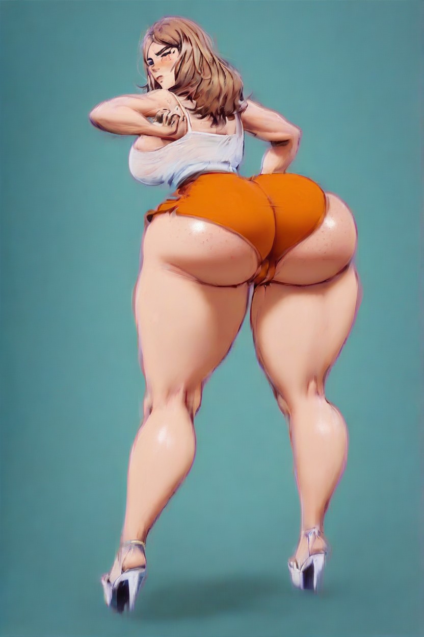 Freckles, Round Ass, Seductive Body AI Porn