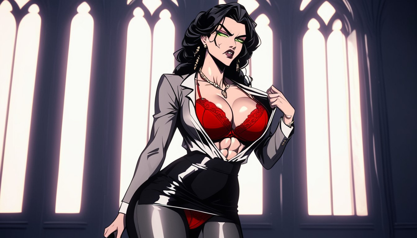 Angry, Tall Fit Woman, Braided AI Porn