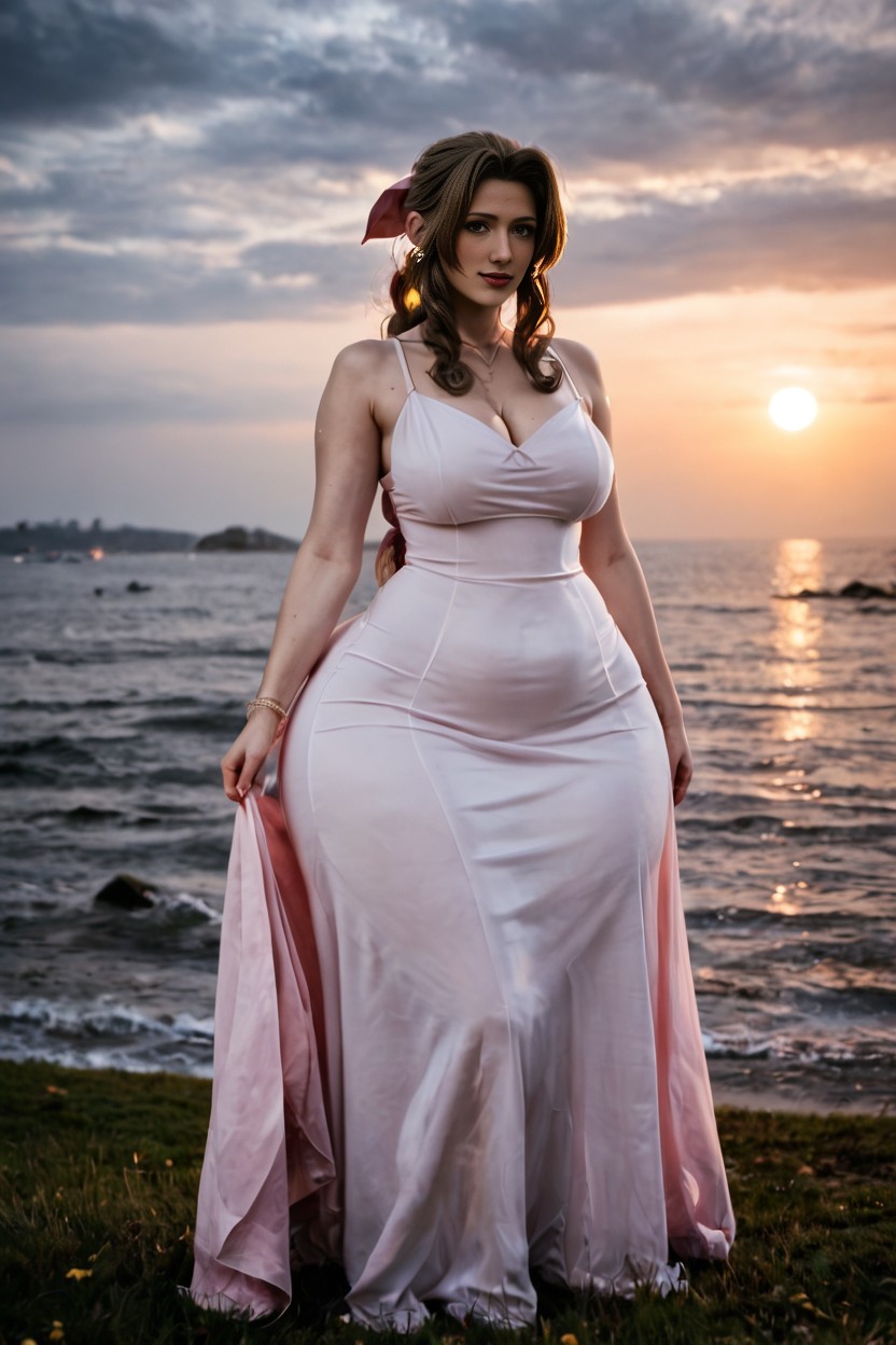 Aerith From Final Fantasy, 18+, Hyper Detailed Hair AI Porn