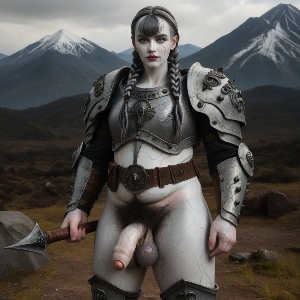 Hairy Testicles, Horny, Foreskin Shemale AI Porn