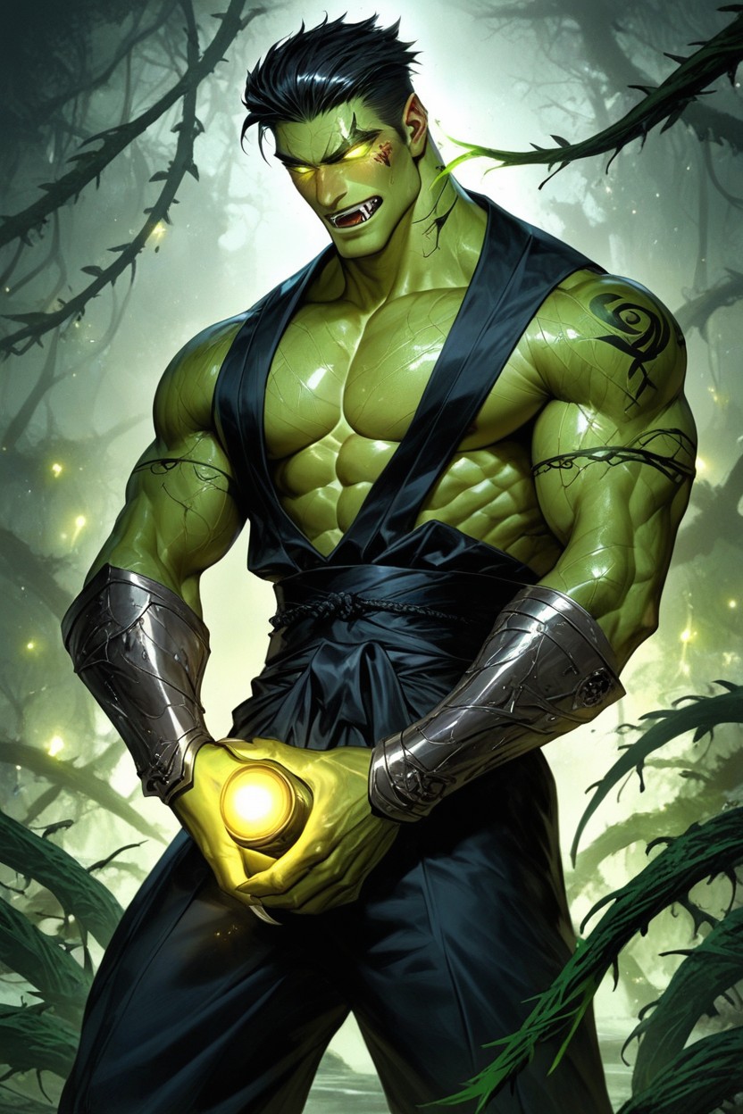 He Is Jerking Off, 18+, Overgrown Vines Covering Crumbling Stone Pillars AI Gay Porn