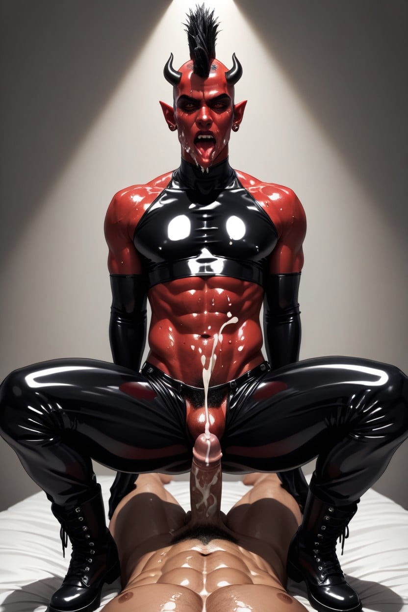 Oiled Skin, Horny, 18+ AI Gay Porn