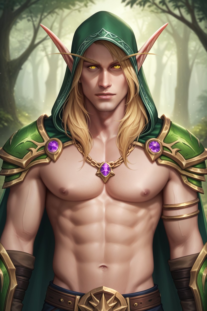 Blonde Hair, Focus On Face, Close Up Face AI Gay Porn