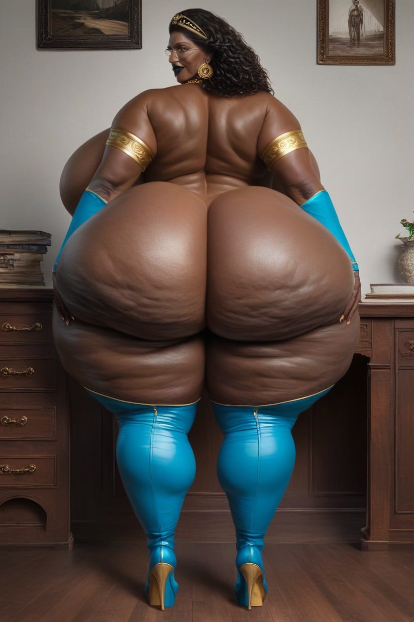 Shaped Figure, Massive Cellulite Fake Ass, 하이퍼 하체 무거운 AI 포르노