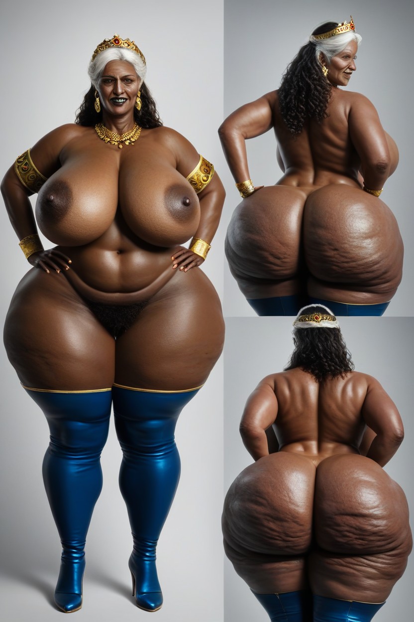 Extremely Thick Hips, Round Ass, Gigantic Fake Booty Like AI 포르노