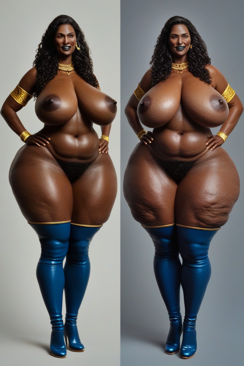 하이퍼 하체 무거운, Insanely Huge Booty, Fat Hips AI 포르노