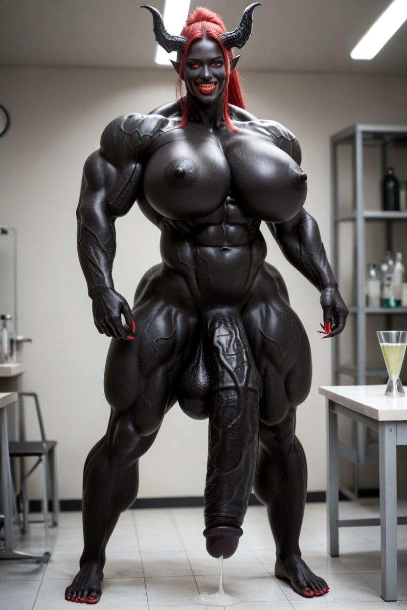 Full Body, Venom Skin, Black Skin Shemale AI Porn