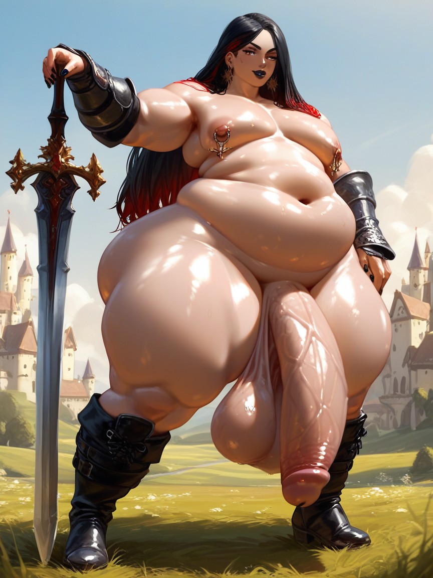 Meadow, Nipple Rings, Penis Bigger Than Body AI Gay Porn