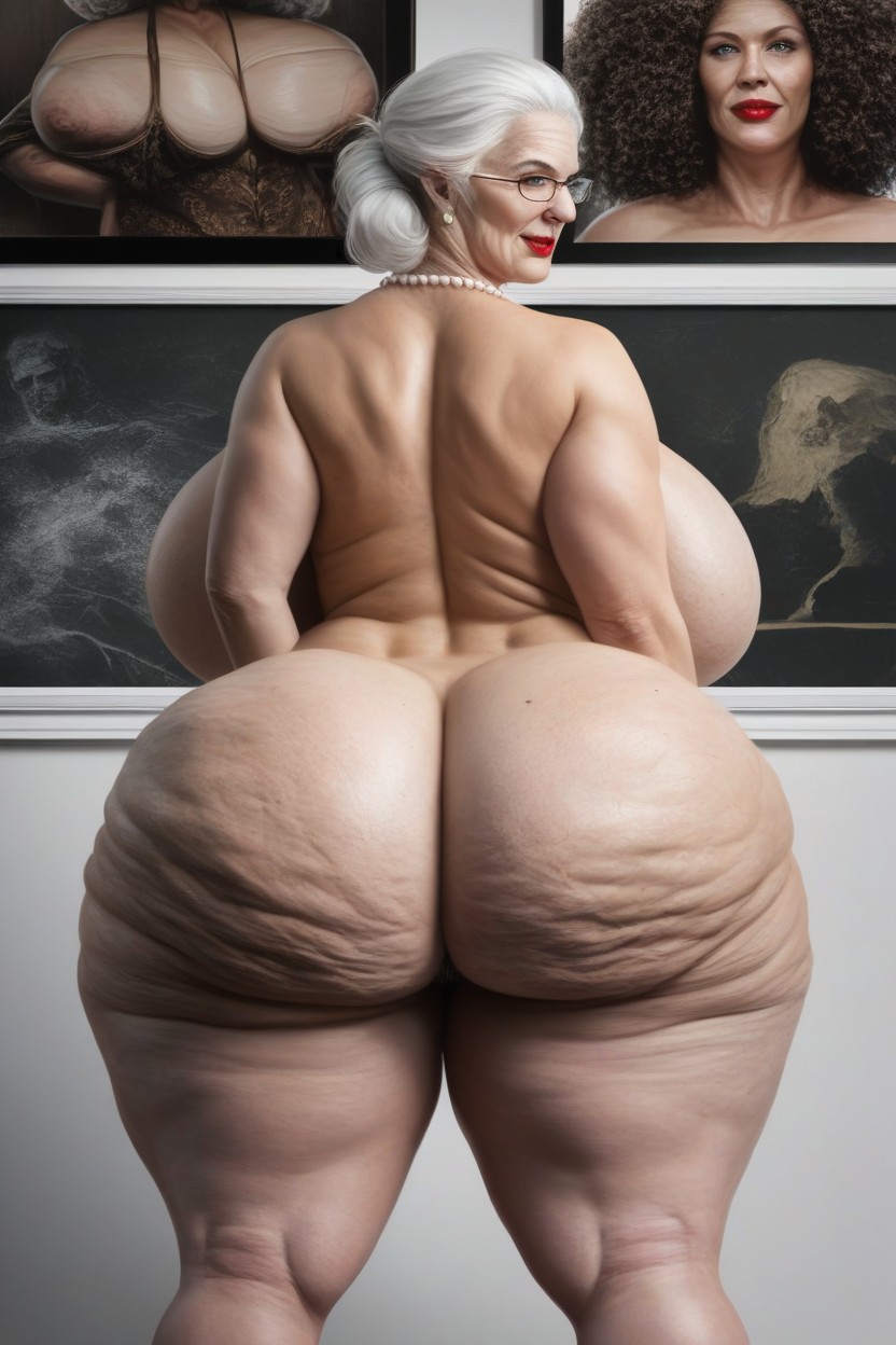 Extremely Big Round Ass, Cellulite, Hyper Wide Hips ИИ порно