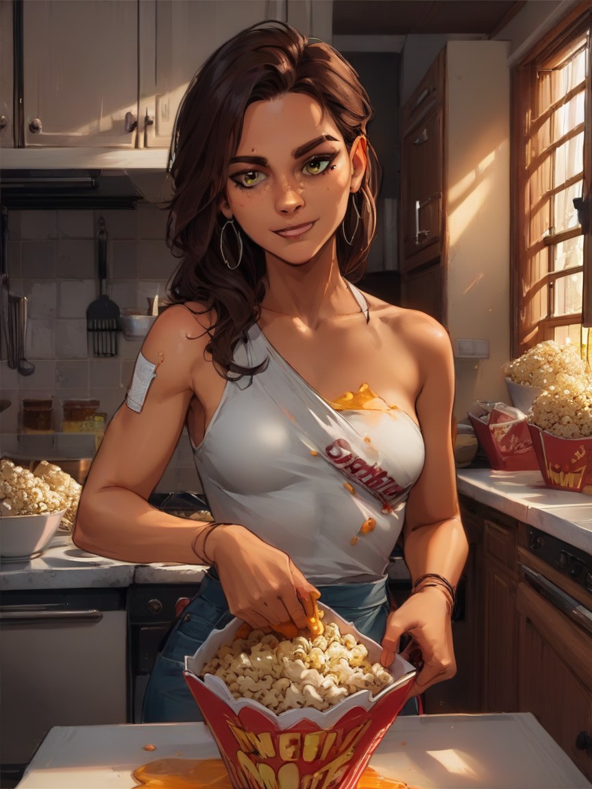 Cul Énorme, Snacks In Background, 18+ Porno IA Latina