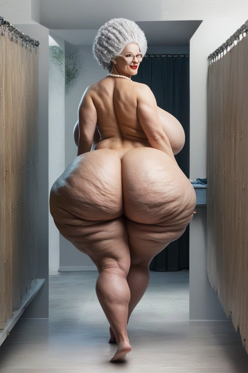 Jewish Woman, Massive Cellulite Fake Ass, Extremely Big Round Ass AI黃片