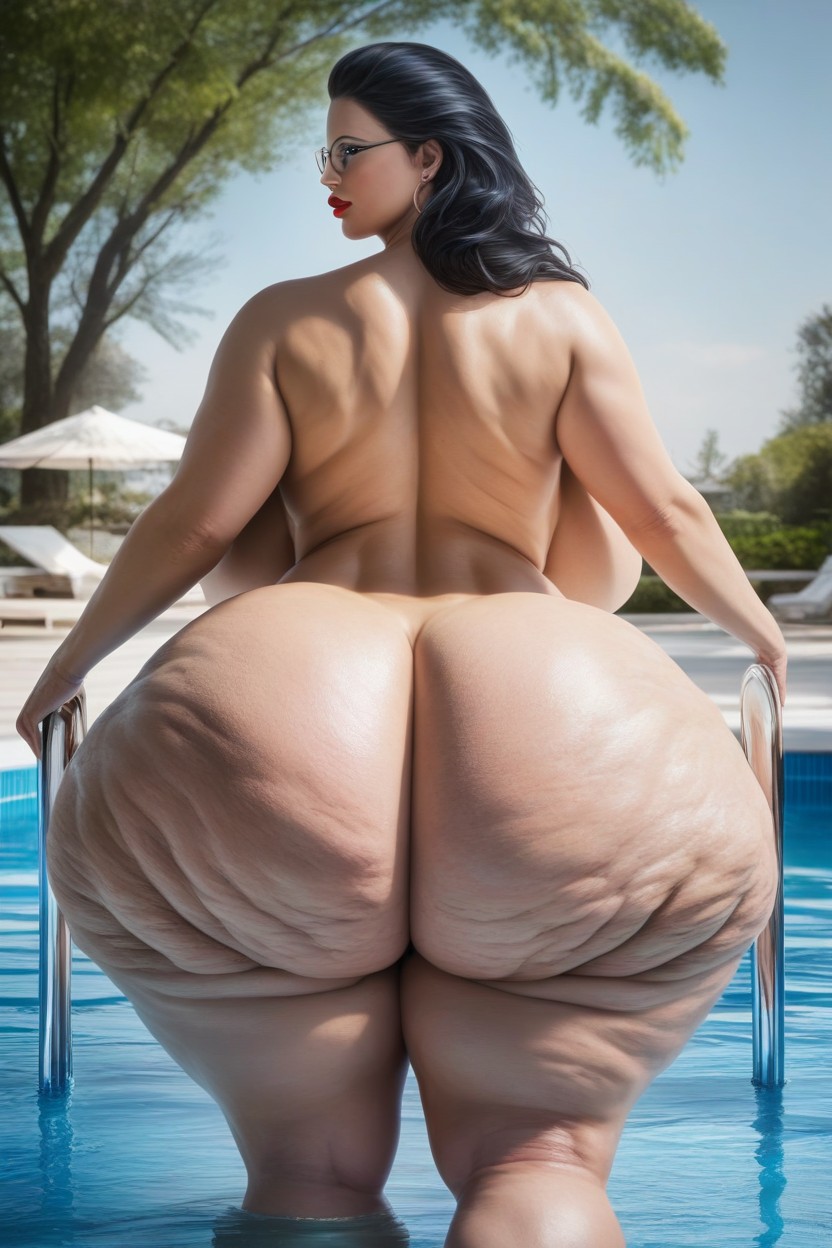 Round Ass, Walking Away Looking Back At Viewer, Naked AI Porn