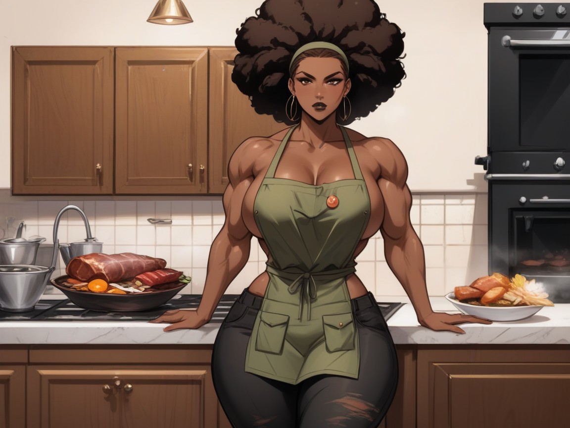 Dark Brown Skin, 鏡面反射光, Modern Setting 拉丁AI成人