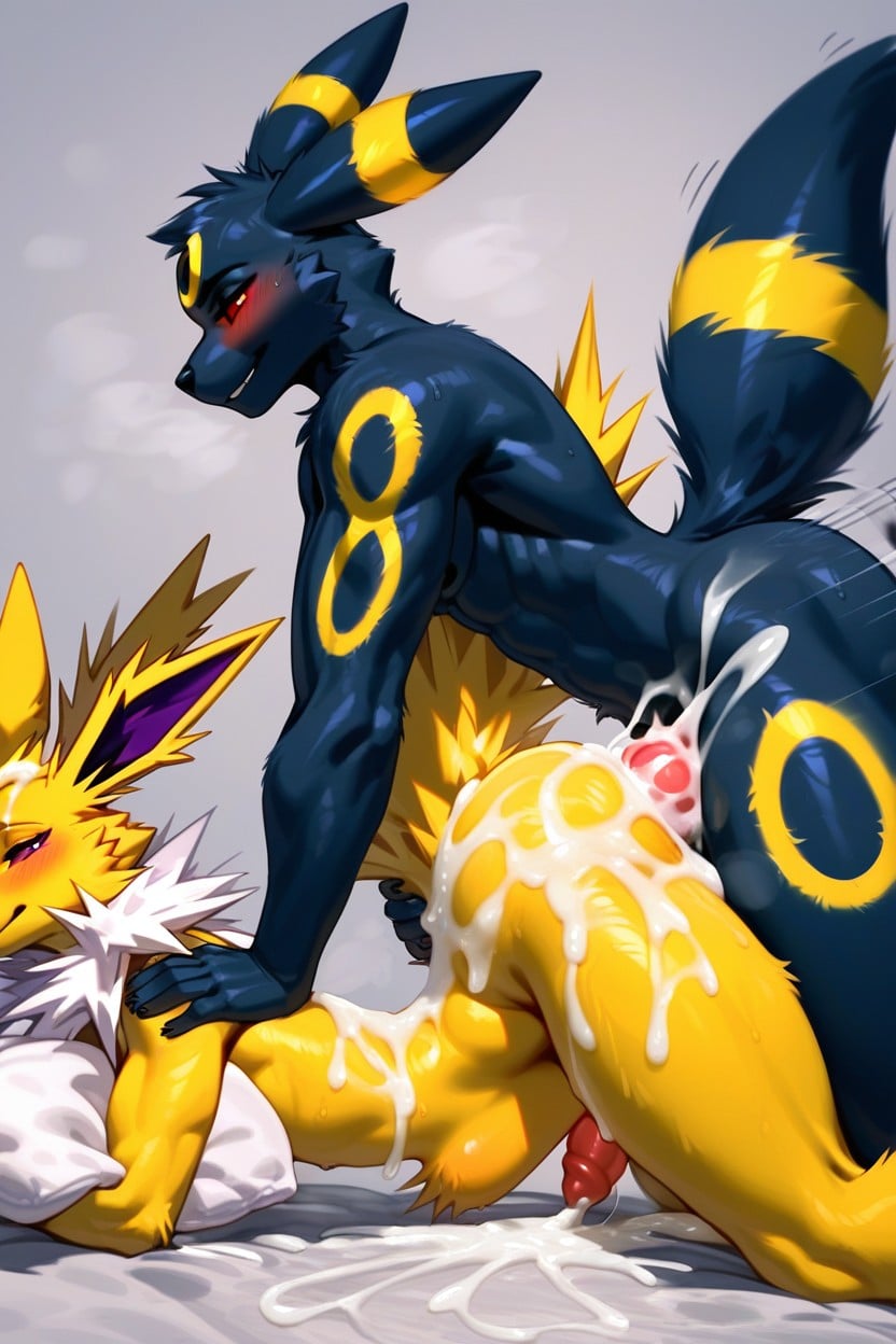 Feminine Umbreon, Cum On Back, Gay Sex Furry IA