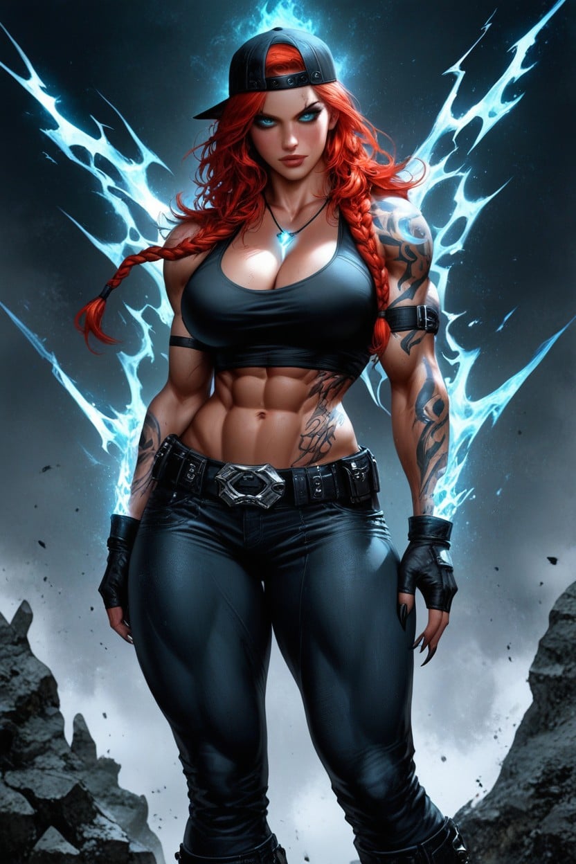 Rounded Ass, And A Backwards Ball Cap A Tooth Necklace Hangs Around Her Neck, And A Tool Belt Rests On Her Hips Hentai AI Porn