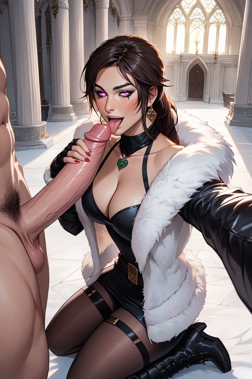 Hard Shadow, Eyes Half Closed, Fur Accessories AI Porn