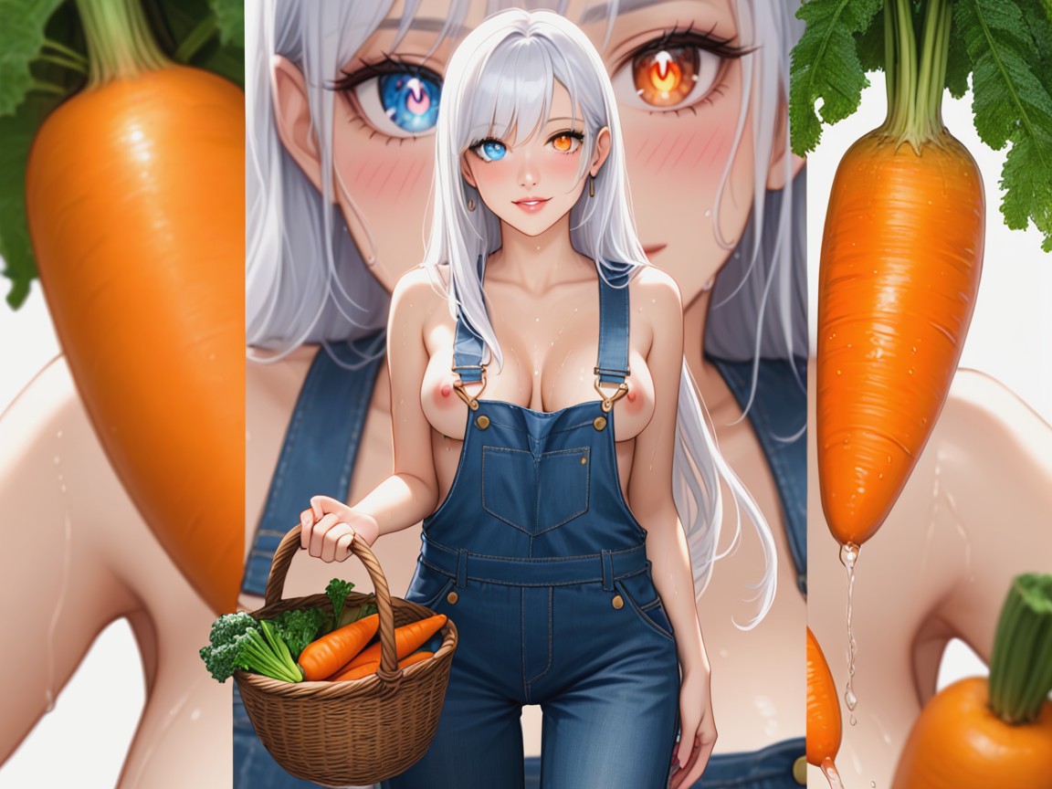 High Resolution, Backlit Eggplant In Pussy, Nipples Exposed Hentai AI Porn