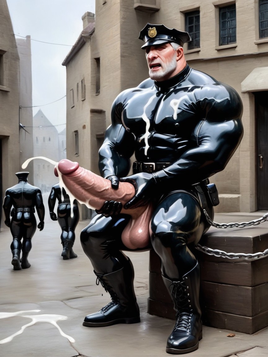 Cocks Out, Latex Suit, Boots AI Gay Porn