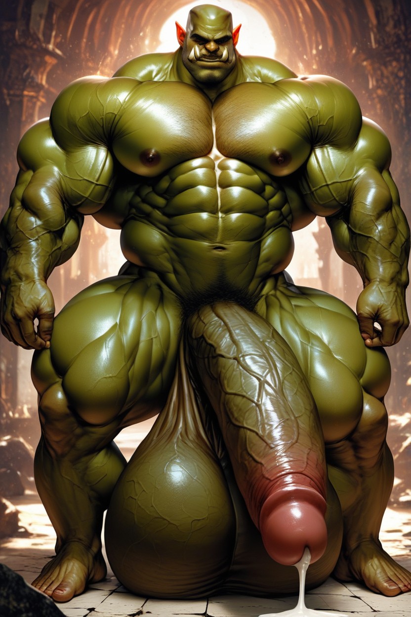 Growing Muscles, Enormous Muscles, 18+ AI Gay Porn