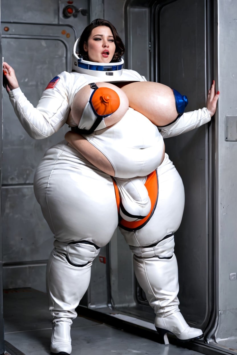 Perky Nipples, Embarrassed , Alien Planet BBW AI Porn