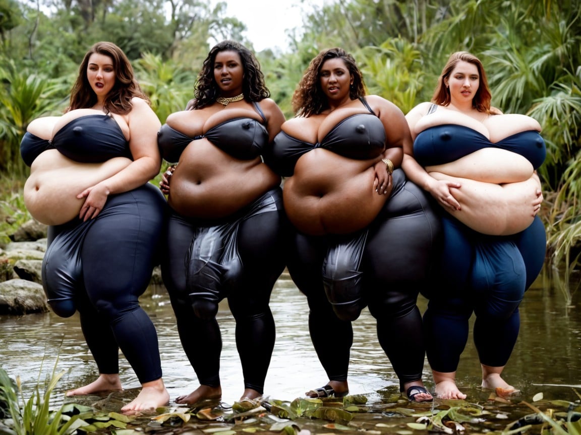 Gigantic Belly, Breast Expansion, Futanari BBW AI Porn