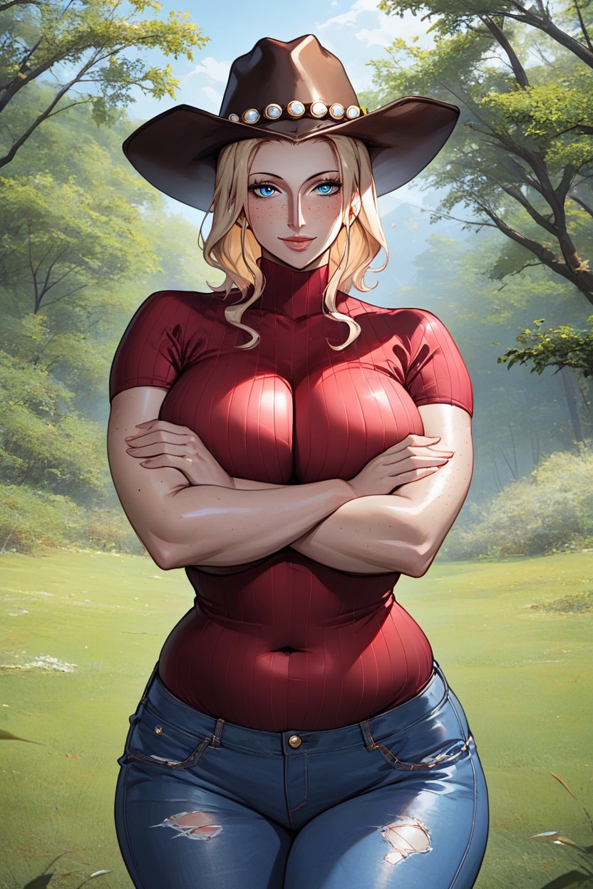 Thick Lips, Close Up, Arms Crossed Hentai AI Porn