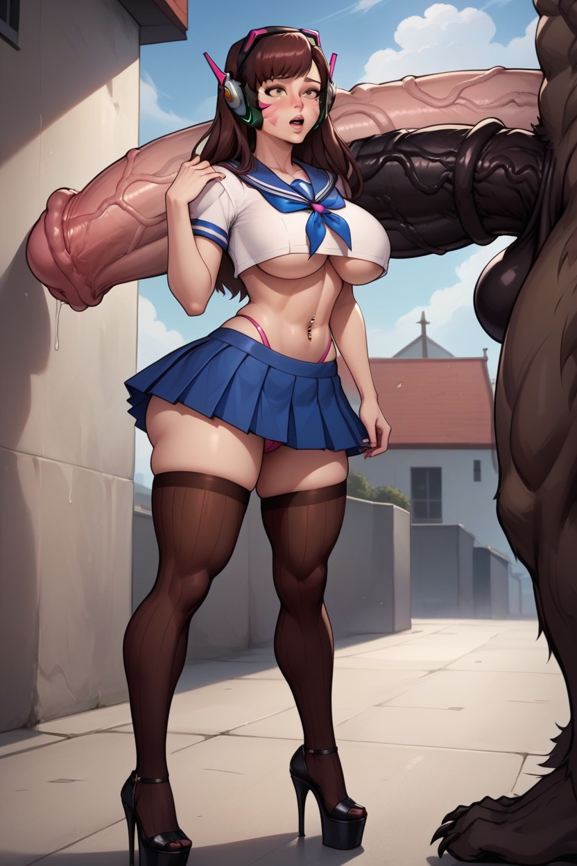 Under Boob Crop Top, Naked, Body Hentai AI Porn