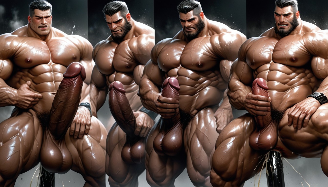 Muscle Fetish, Strong Jawline, Ultra Fine AI Gay Porn
