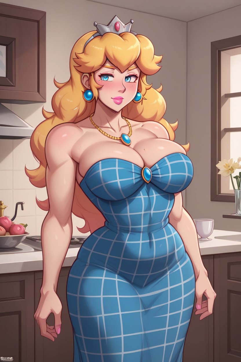 Arched Back, Blonde Hair, Thick Thighs Hentai IA