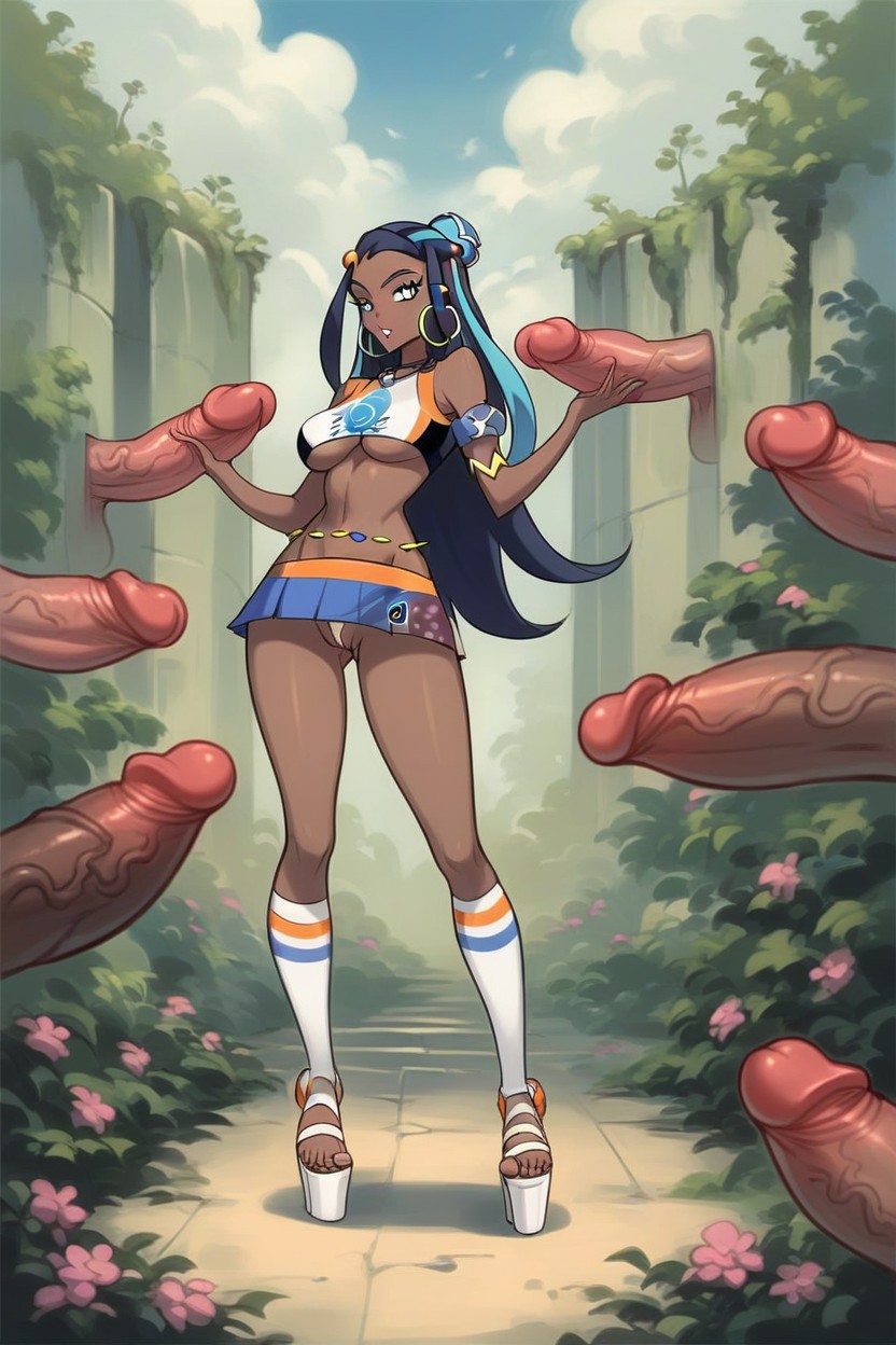 Dynamic Pose, Gigantic, Pussy Exposed Hentai AI Porn