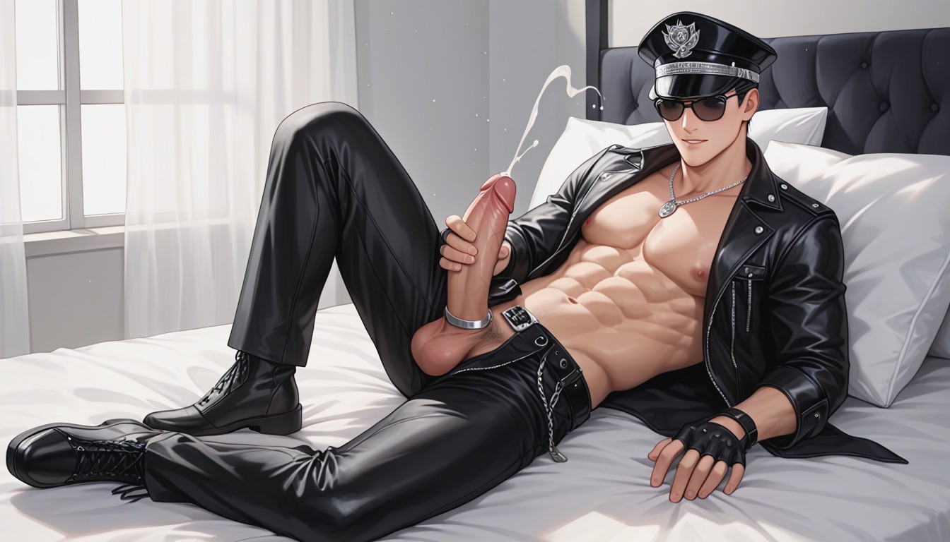 Twenty, Black Long Pants, Intense Cumshot AI Gay Porn