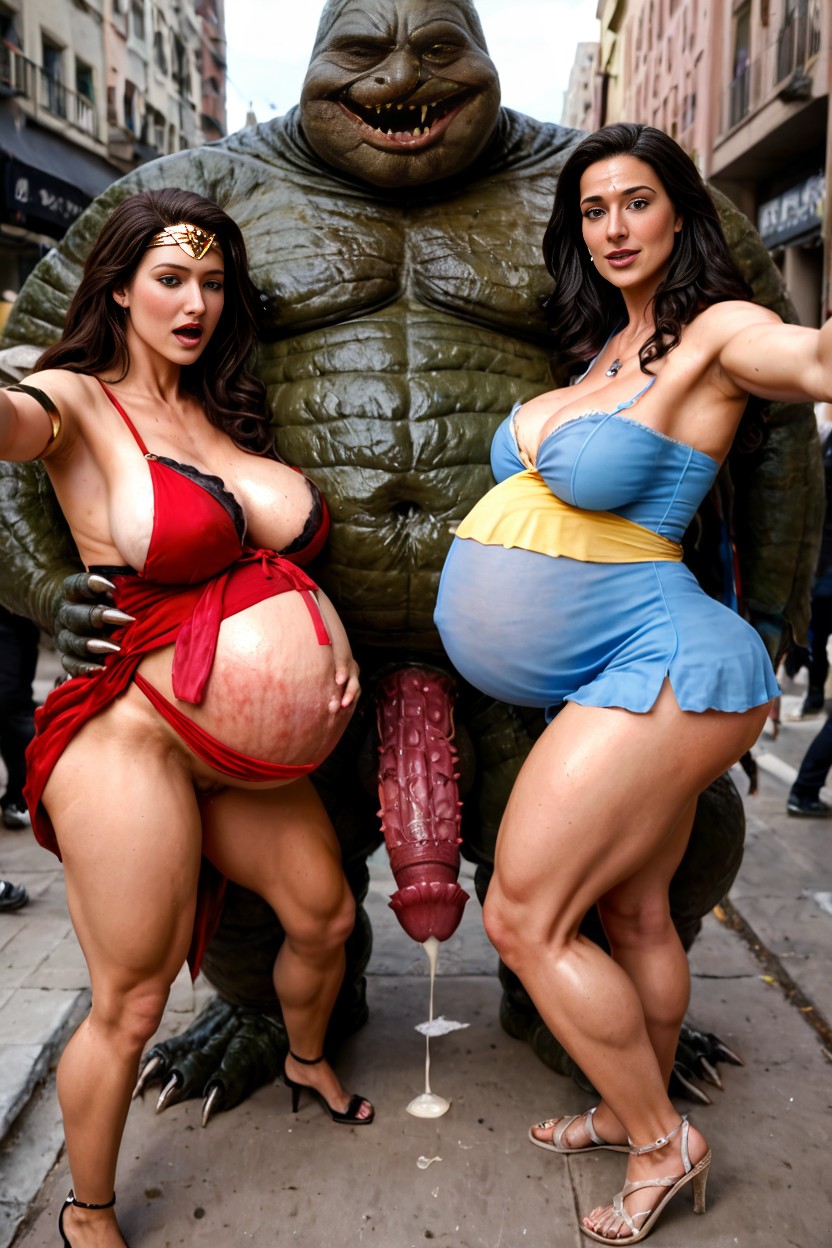 Massive Pregnant, Pussy Gape Penetration By Monster Old Ugly Wet Jabba The Hutt With Massive Barbed Cock, Full Body AI Porn