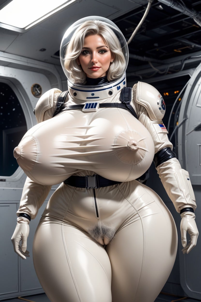 White Armpit Hair, Thick Thighs, Bimbo Boobs Huge Dump Truck Booty AI Porn