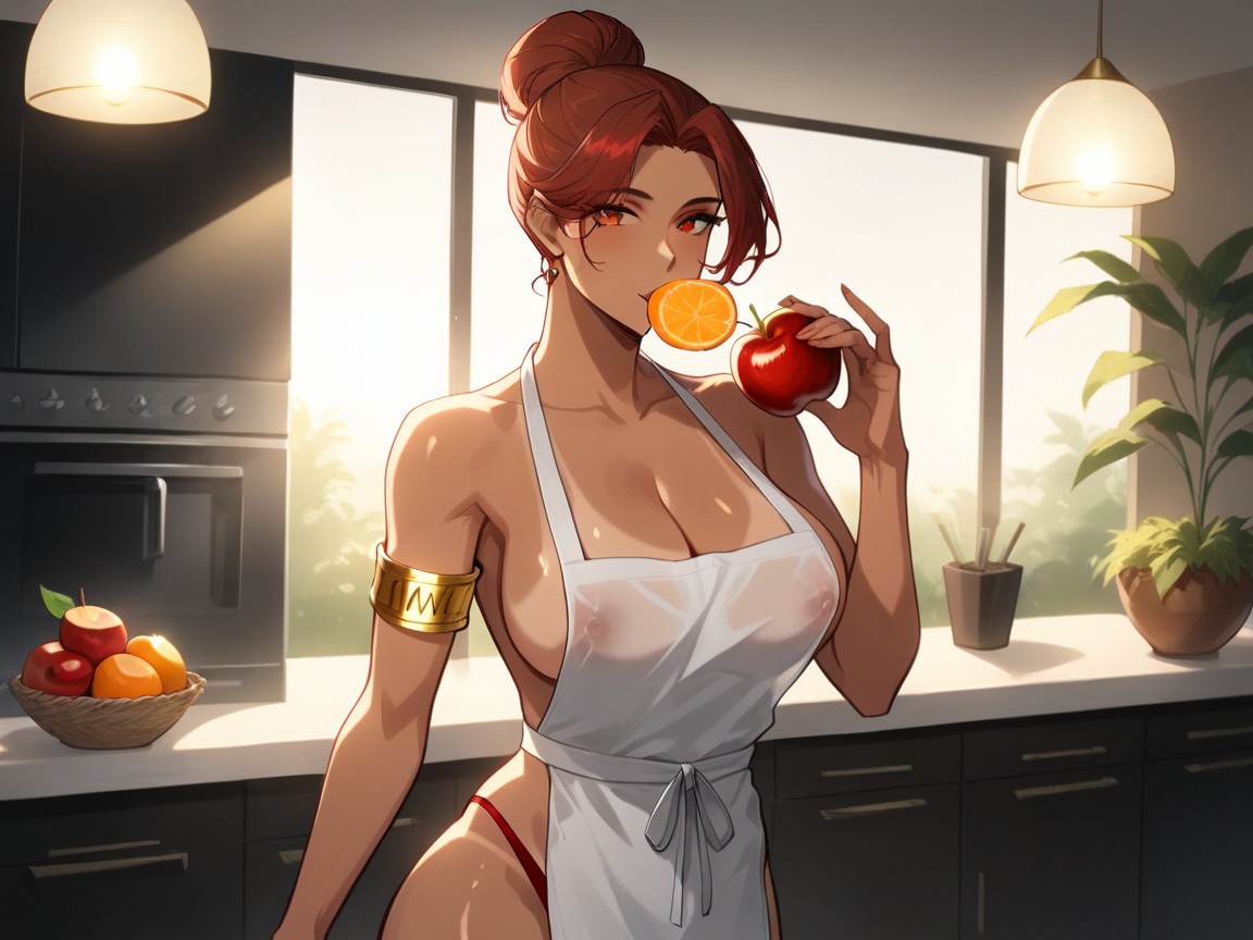 High Color Contrast, Long Shoulder Width, Kitchen Hentai AI Porn