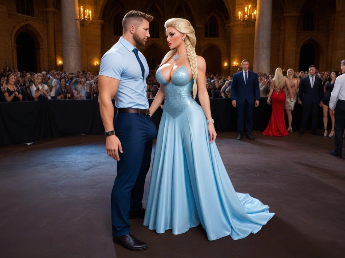 Holding Hands, Physically Identical To Princess Elsa, Boy AI Porn