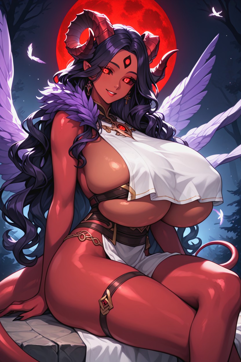 Specular Lighting, Busty, Black Hair Hentai AI Porn