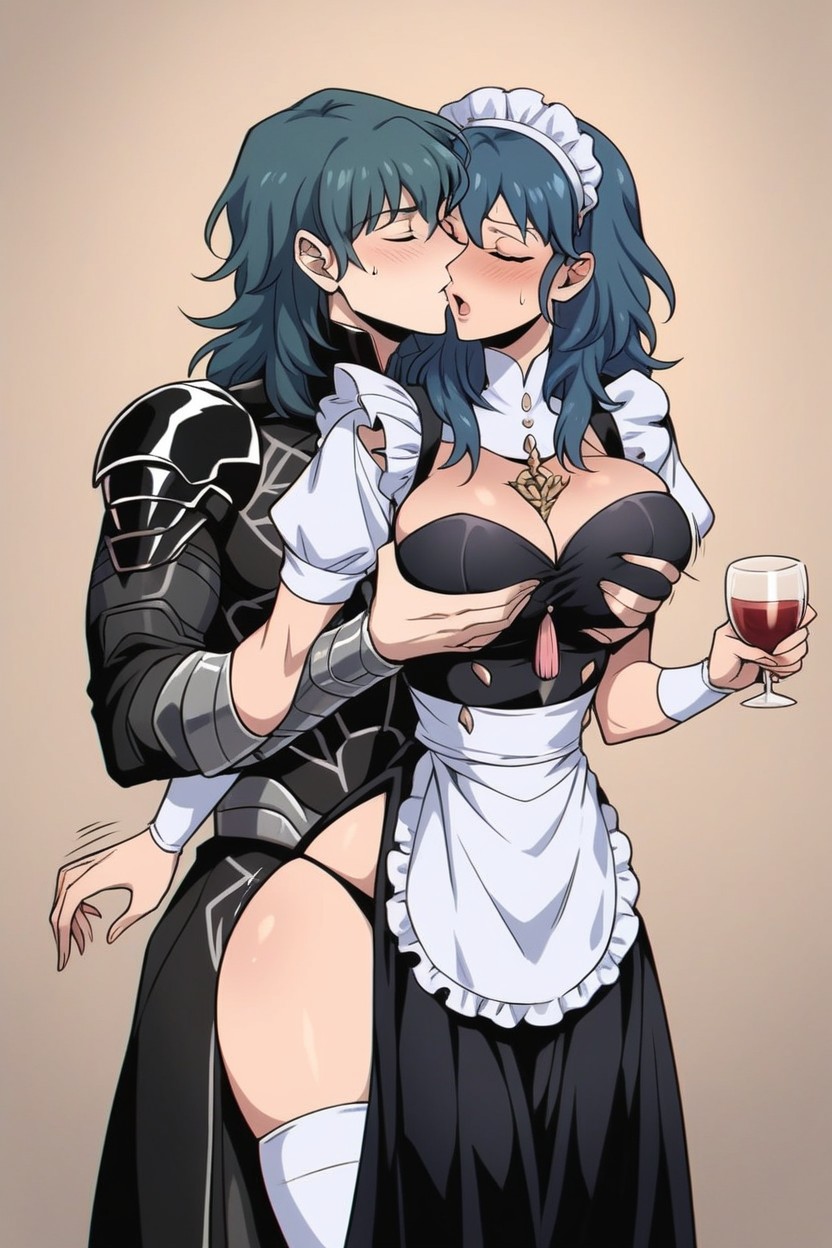 Extreme Lighting, Extreme Quality, Man Sexually Gropes Byleths Breasts Hentai AI Porn