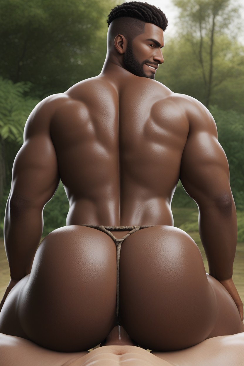 African, Male Only, Bottom In Control AI Gay Porn