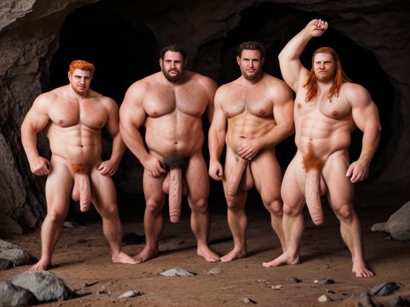 Hirsutism, Brutish, Long Saggy Foreskin AI Gay Porn