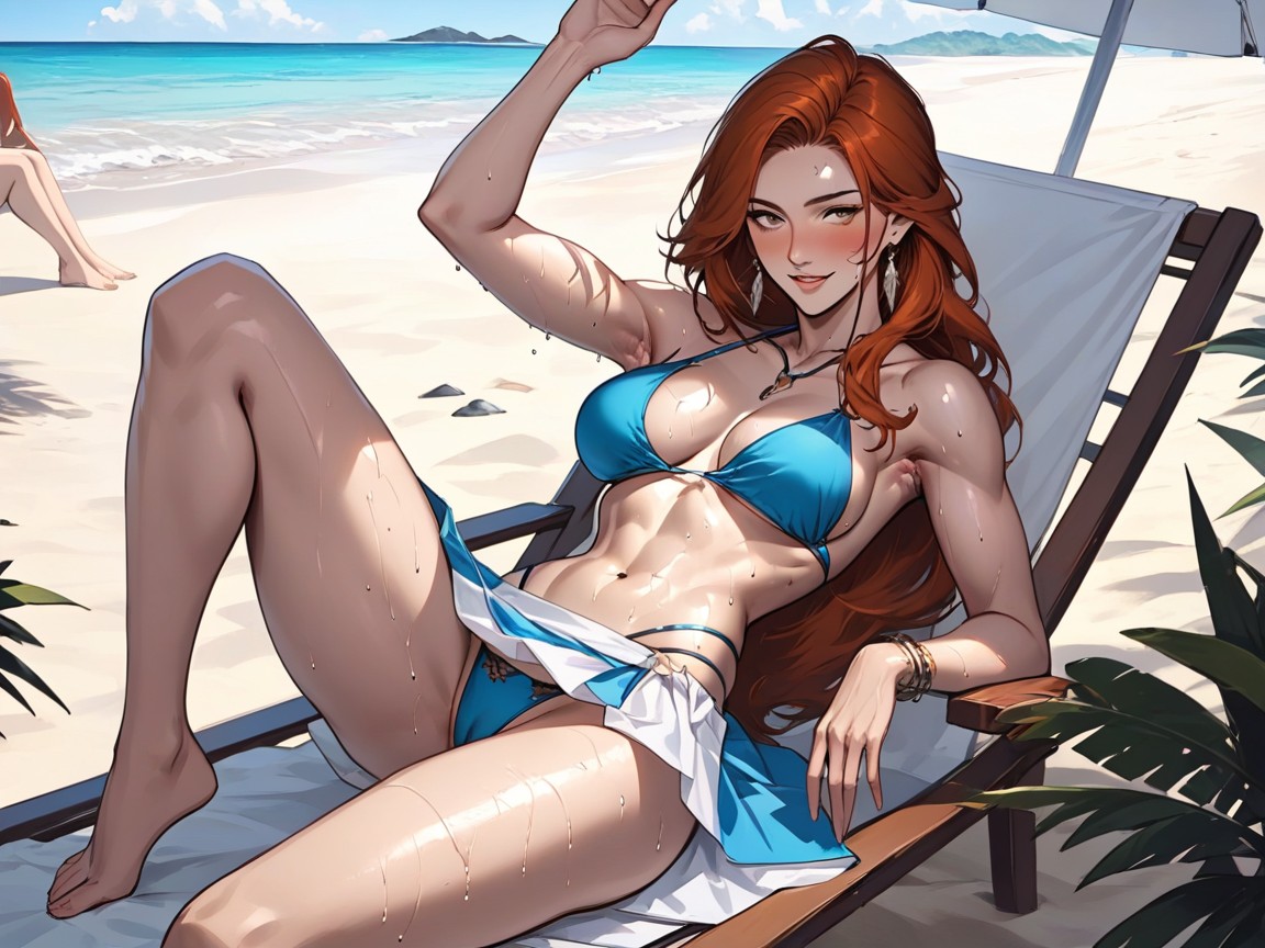 Expressive Eyes, Beautifully Hairless Armpits, Brown Eyes Hentai AI Porn