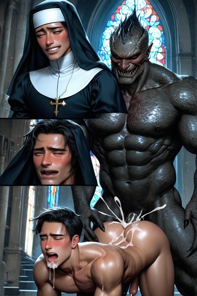 Interracial Sex, Open Clothes, Motion AI Gay Porn