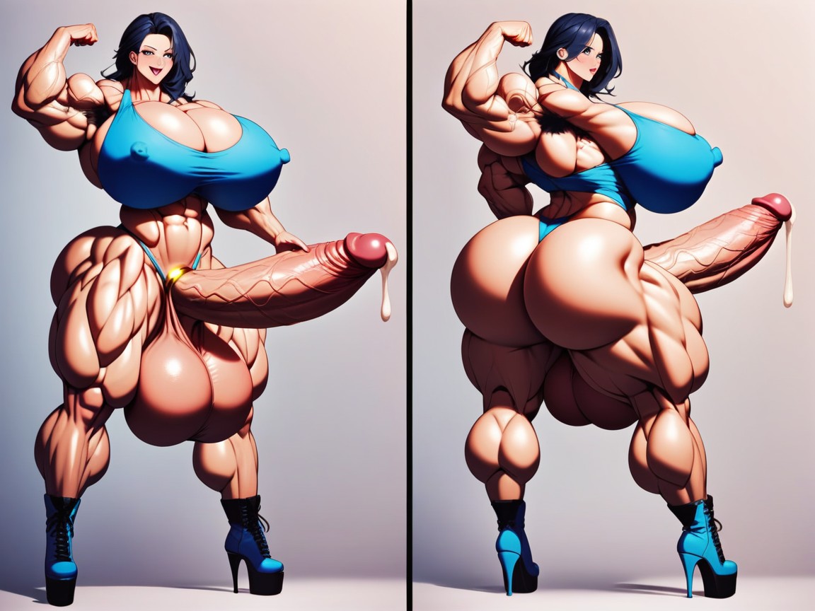 Bodybuilder, Breast Expansion, Hyper Muscular MILF AI Porn